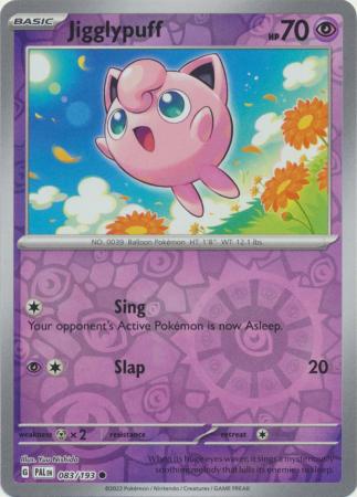 Pokemon Scarlet & Violet Paldea Evolved Jigglypuff Card reverse