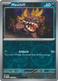 Pokemon Scarlet & Violet Paldea Evolved Maschiff Card reverse