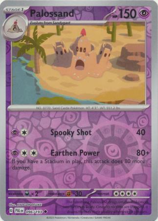 Pokemon Scarlet & Violet Paldea Evolved Palossand Card reverse