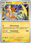 Pokemon Scarlet & Violet Paldea Evolved Raichu Card