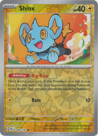 Pokemon Scarlet & Violet Paldea Evolved Shinx Card reverse