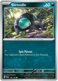 Pokemon Scarlet & Violet Paldea Evolved Shroodle Card