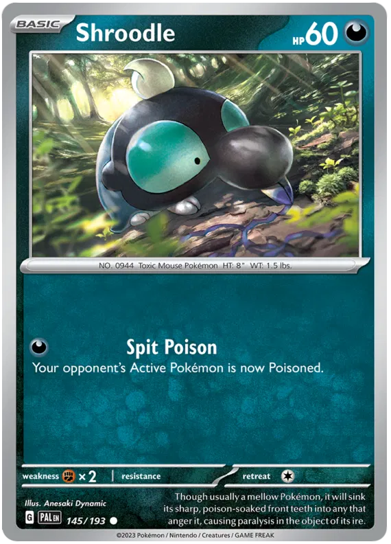 Pokemon Scarlet & Violet Paldea Evolved Shroodle Card