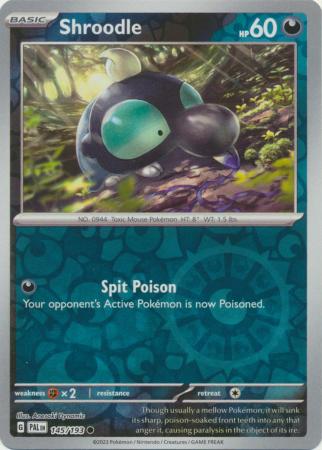 Pokemon Scarlet & Violet Paldea Evolved Shroodle Card reverse