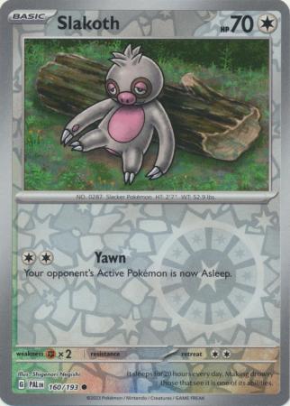 Pokemon Scarlet & Violet Paldea Evolved Slakoth Card reverse