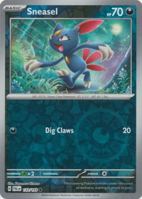 Pokemon Scarlet & Violet Paldea Evolved Sneasel Card reverse