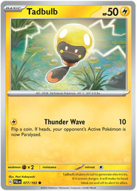 Pokemon Scarlet & Violet Paldea Evolved Tadbulb Card