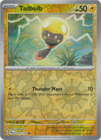 Pokemon Scarlet & Violet Paldea Evolved Tadbulb Card reverse