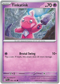 Pokemon Scarlet & Violet Paldea Evolved Tinkatink Card