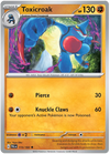 Pokemon Scarlet & Violet Paldea Evolved Toxicroak Card