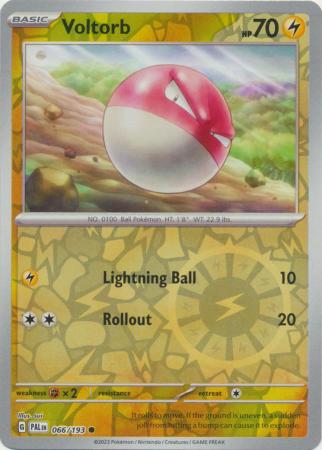 Pokemon Scarlet & Violet Paldea Evolved Voltorb Card reverse