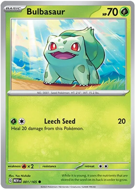 Pokemon Scarlet & Violet Pokemon 151 Bulbasaur Card