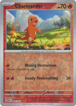 Pokemon Scarlet & Violet Pokemon 151 Charmander Card reverse