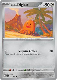 Pokemon Scarlet & Violet Surging Sparks Alolan Diglett Card