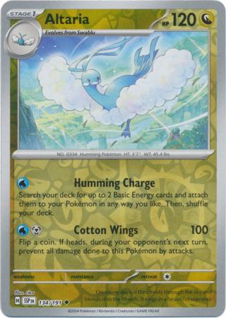 Pokemon Scarlet & Violet Surging Sparks Altaria Card Reverse