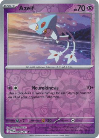 Pokemon Scarlet & Violet Surging Sparks Azelf Card reverse