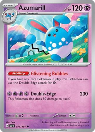 Pokemon Scarlet & Violet Surging Sparks Azumarill Card