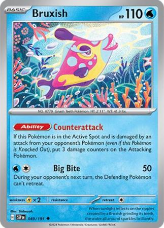 Pokemon Scarlet & Violet Surging Sparks Bruxish Card