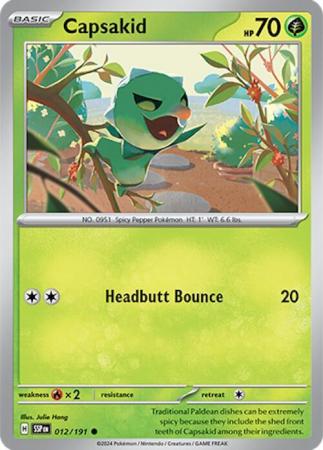 Pokemon Scarlet & Violet Surging Sparks Capsakid Card