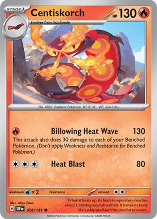 Pokemon Scarlet & Violet Surging Sparks Centiskorch Card