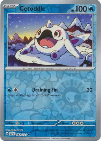 Pokemon Scarlet & Violet Surging Sparks Cetoddle Card reverse