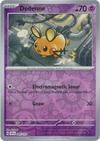 Pokemon Scarlet & Violet Surging Sparks Dedenne Card reverse