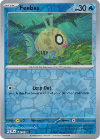 Pokemon Scarlet & Violet Surging Sparks Feebas Card reverse