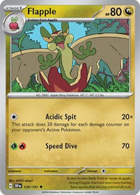 Pokemon Scarlet & Violet Surging Sparks Flapple Card