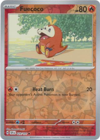 Pokemon Scarlet & Violet Surging Sparks Fuecoco Card Reverse