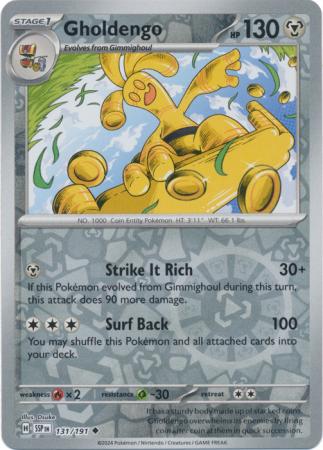 Pokemon Scarlet & Violet Surging Sparks Gholdengo Card reverse