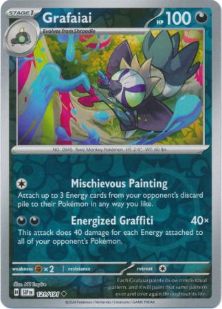 Pokemon Scarlet & Violet Surging Sparks Grafaiai Card Reverse