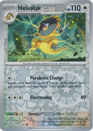 Pokemon Scarlet & Violet Surging Sparks Heliolisk Card Reverse