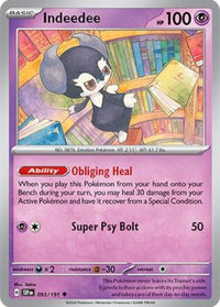 Pokemon Scarlet & Violet Surging Sparks Indeedee Card