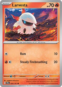 Pokemon Scarlet & Violet Surging Sparks Larvesta Card