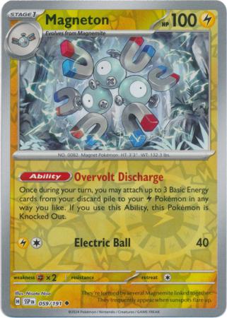 Pokemon Scarlet & Violet Surging Sparks Magneton Card reverse