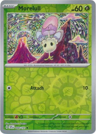 Pokemon Scarlet & Violet Surging Sparks Morelull Card Reverse