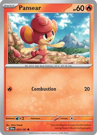 Pokemon Scarlet & Violet Surging Sparks Pansear Card