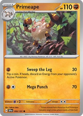 Pokemon Scarlet & Violet Surging Sparks Primeape Card