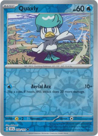 Pokemon Scarlet & Violet Surging Sparks Quaxly Card reverse