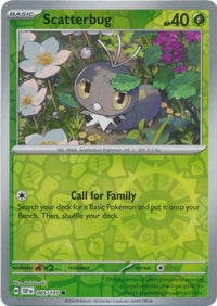 Pokemon Scarlet & Violet Surging Sparks Scatterbug Card reverse