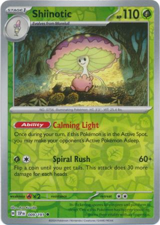 Pokemon Scarlet & Violet Surging Sparks Shiinotic Card Reverse