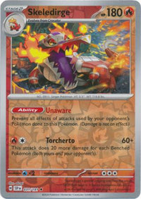 Pokemon Scarlet & Violet Surging Sparks Skeledirge Card Reverse