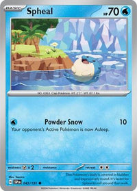 Pokemon Scarlet & Violet Surging Sparks Spheal Card