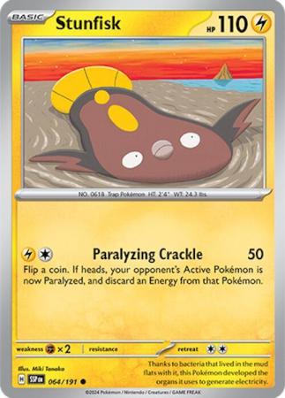 Pokemon Scarlet & Violet Surging Sparks Stunfisk Card