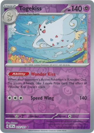 Pokemon Scarlet & Violet Surging Sparks Togekiss Card reverse