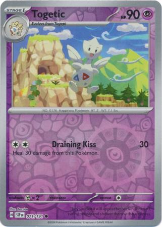 Pokemon Scarlet & Violet Surging Sparks Togetic Card reverse