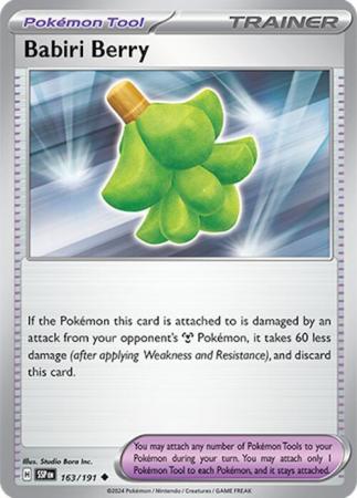 Pokemon Scarlet & Violet Surging Sparks Trainer Babiri Berry Card