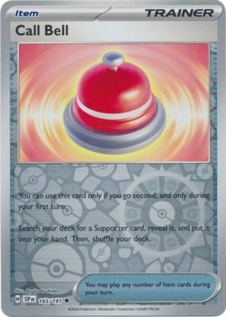 Pokemon Scarlet & Violet Surging Sparks Trainer Call Bell Card reverse