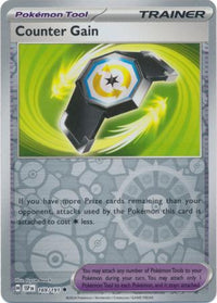 Pokemon Scarlet & Violet Surging Sparks Trainer Counter Gain Card reverse