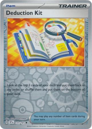 Pokemon Scarlet & Violet Surging Sparks Trainer Deduction Kit Card reverse